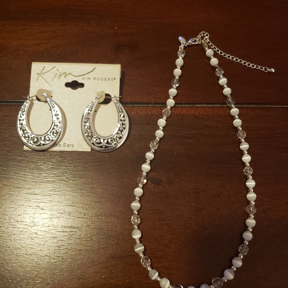 Kim Rogers Jewelry, earrings and necklace